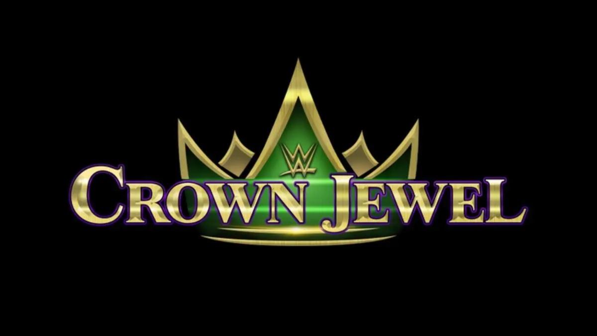 Logo of "Crown Jewel" with a stylized crown above the text and WWE symbol.