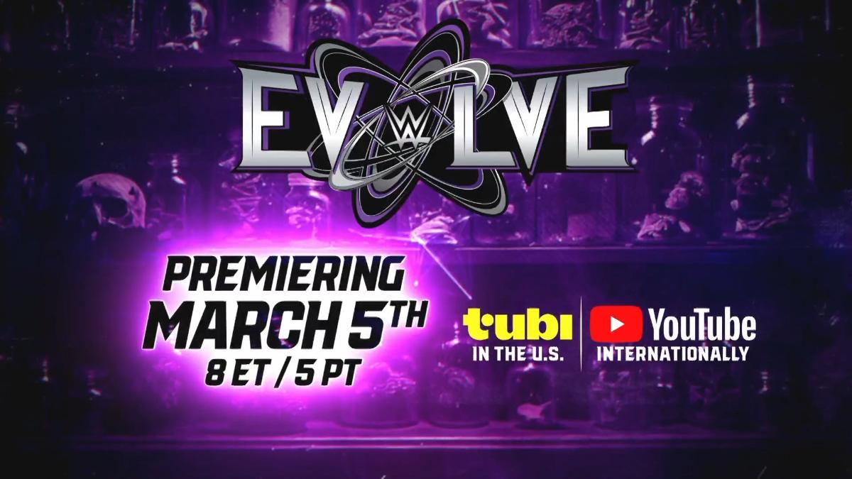 WWE EVOLVE on YouTube graphic