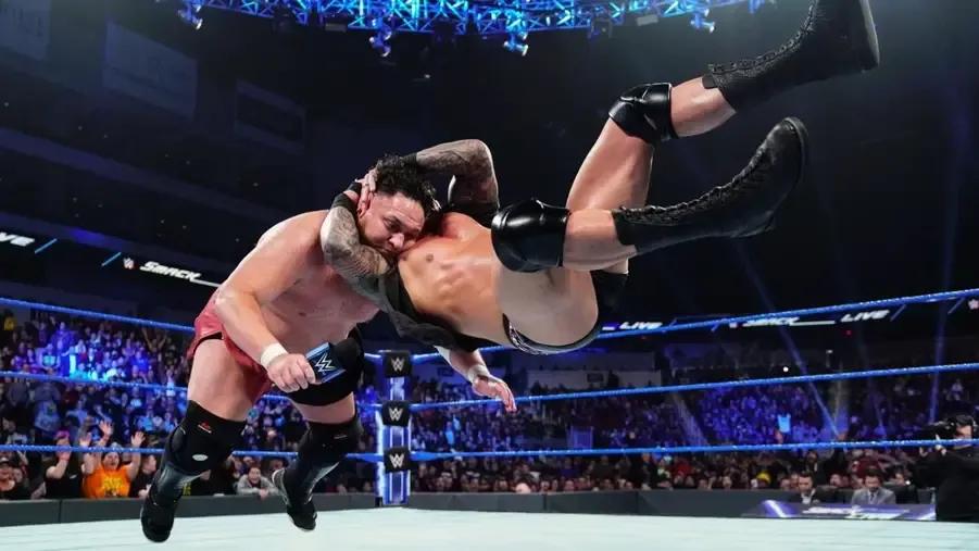 WWE SmackDown- Randy Orton- Samoa Joe RKO.jpg