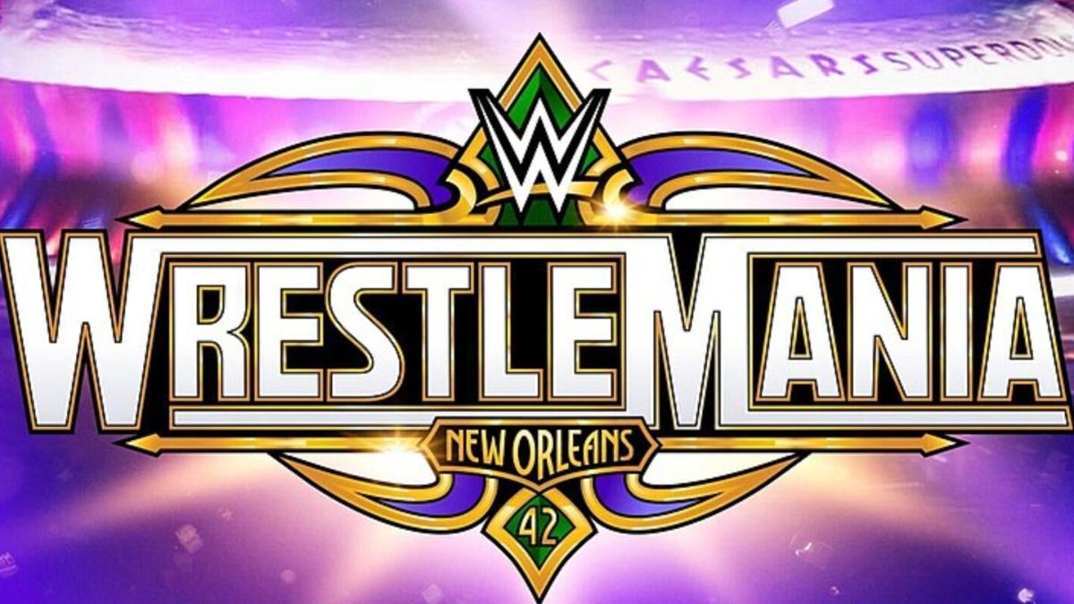 logo for WrestleMania 42 in New Orleans 