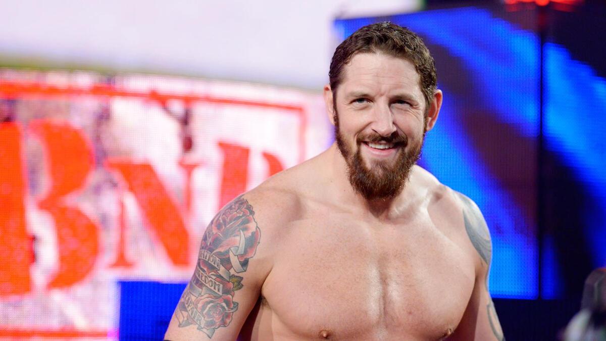 WWE star Wade Barrett makes his entrance prior to a match on Raw in 2014