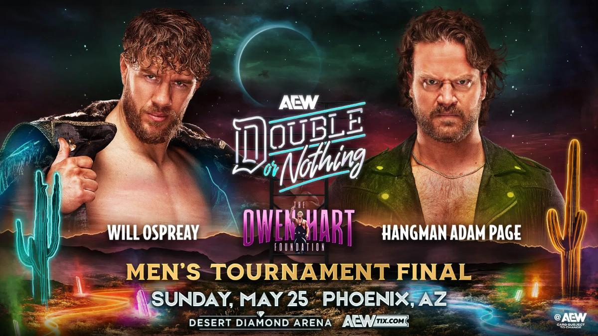 Graphic for Hangman Page vs. Will Ospreay at AEW Double or Nothing 2025