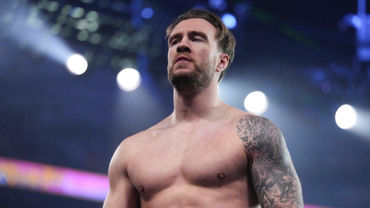 Will Ospreay standing topless