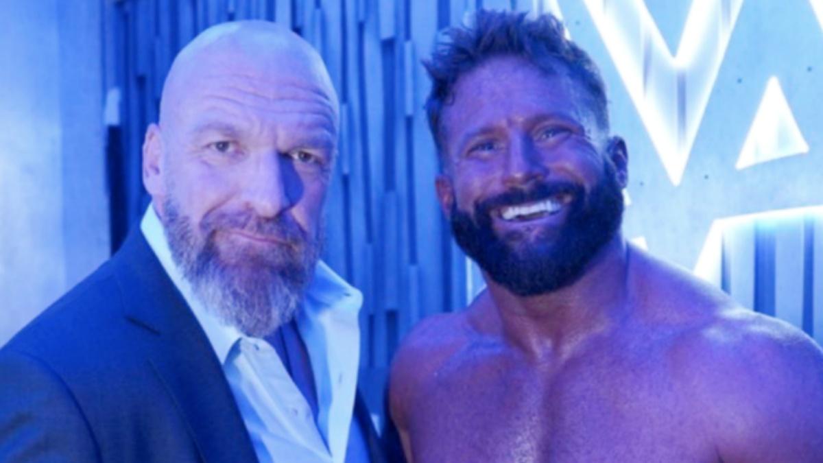 Triple H and Zack Ryder posing together 