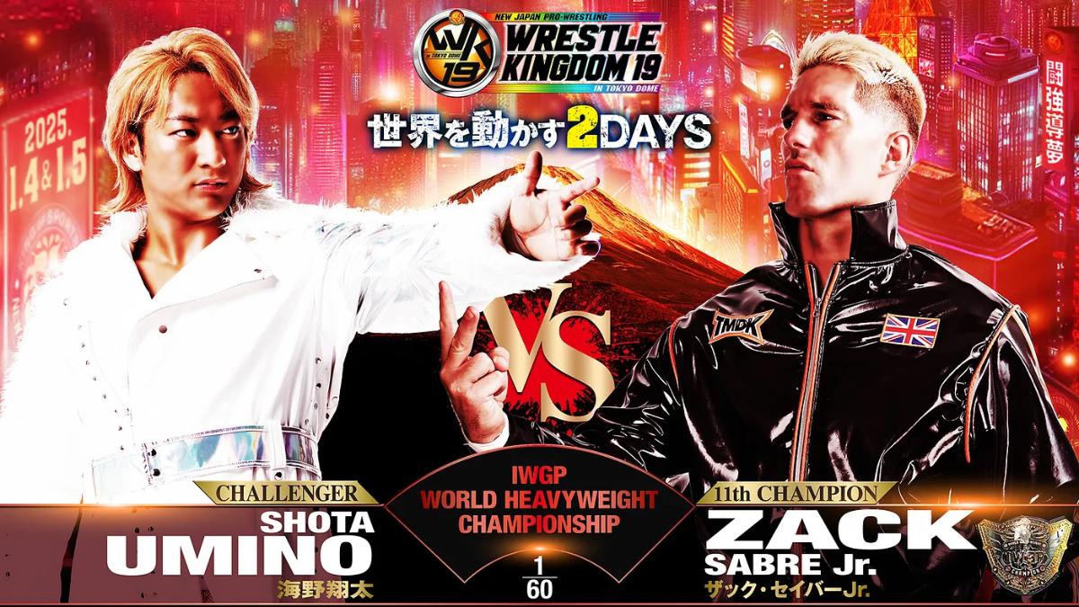 Graphic for Zack Sabre Jr. vs. Shota Umino at NJPW Wrestle Kingdom 19