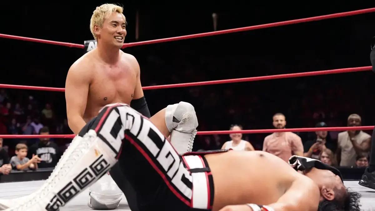 Zauchika Okada Ultimo Guerrero AEW Collision 2024.jpg