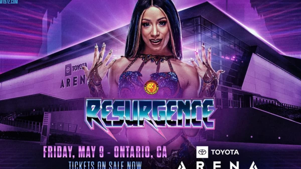 Mercedes Mone on the NJPW Resurgence 2025 poster