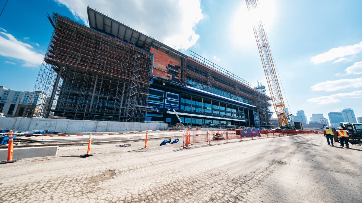 New Tennessee Titans stadium under construction