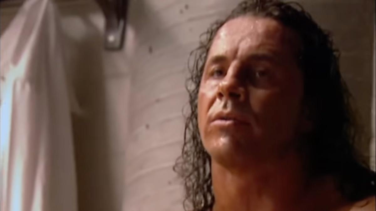 Bret Hart sitting in the locker room post Survivor Series 1997