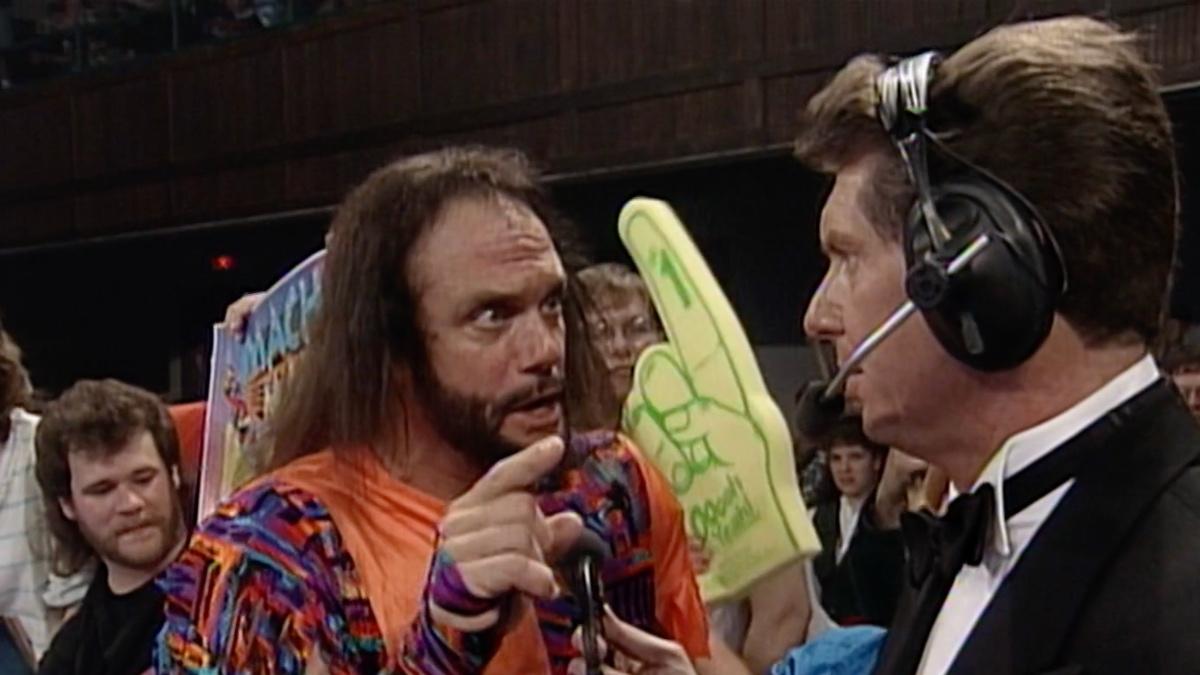 Randy Savage cutting a promo to Vince McMahon on October 31, 1994 episode of WWE Raw