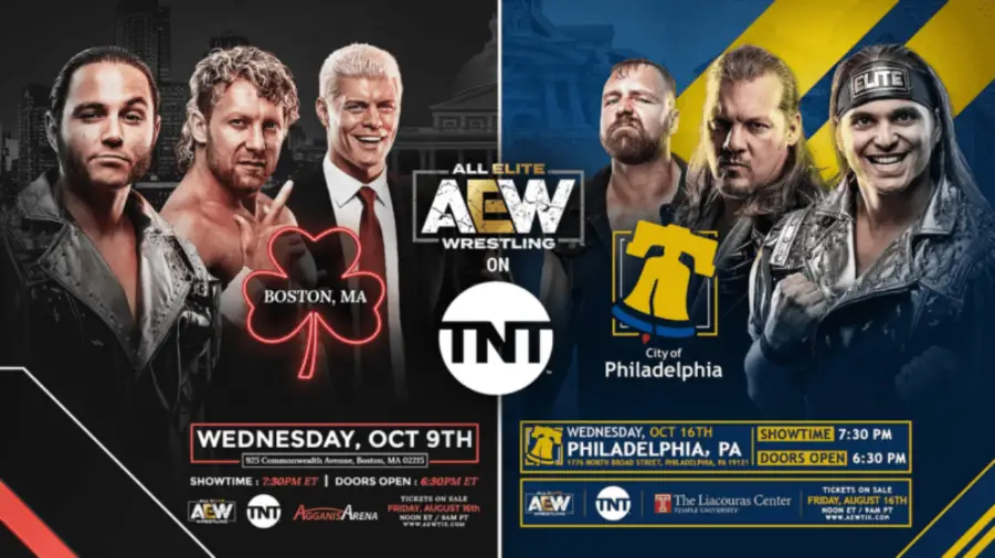 AEW On TNT OnSale Dates For Boston And Philadelphia Shows Revealed